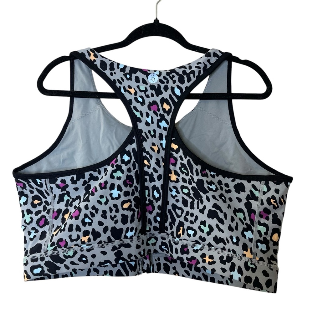 Torrid Cheetah Print Zip Front Racer-back Active Sports Bra Sz 3X - Picture 7 of 9